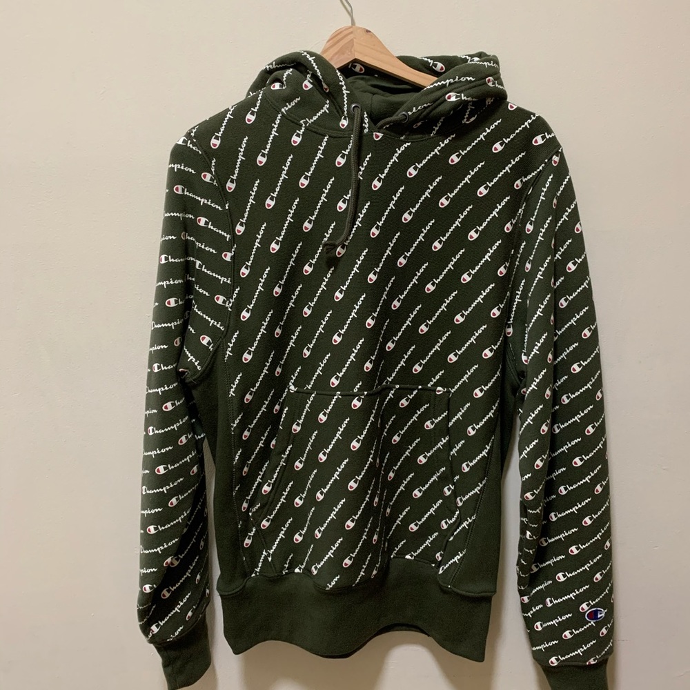 CHAMPION olive green hoodie